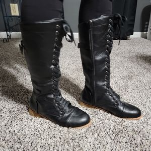 Black Knee High Boots